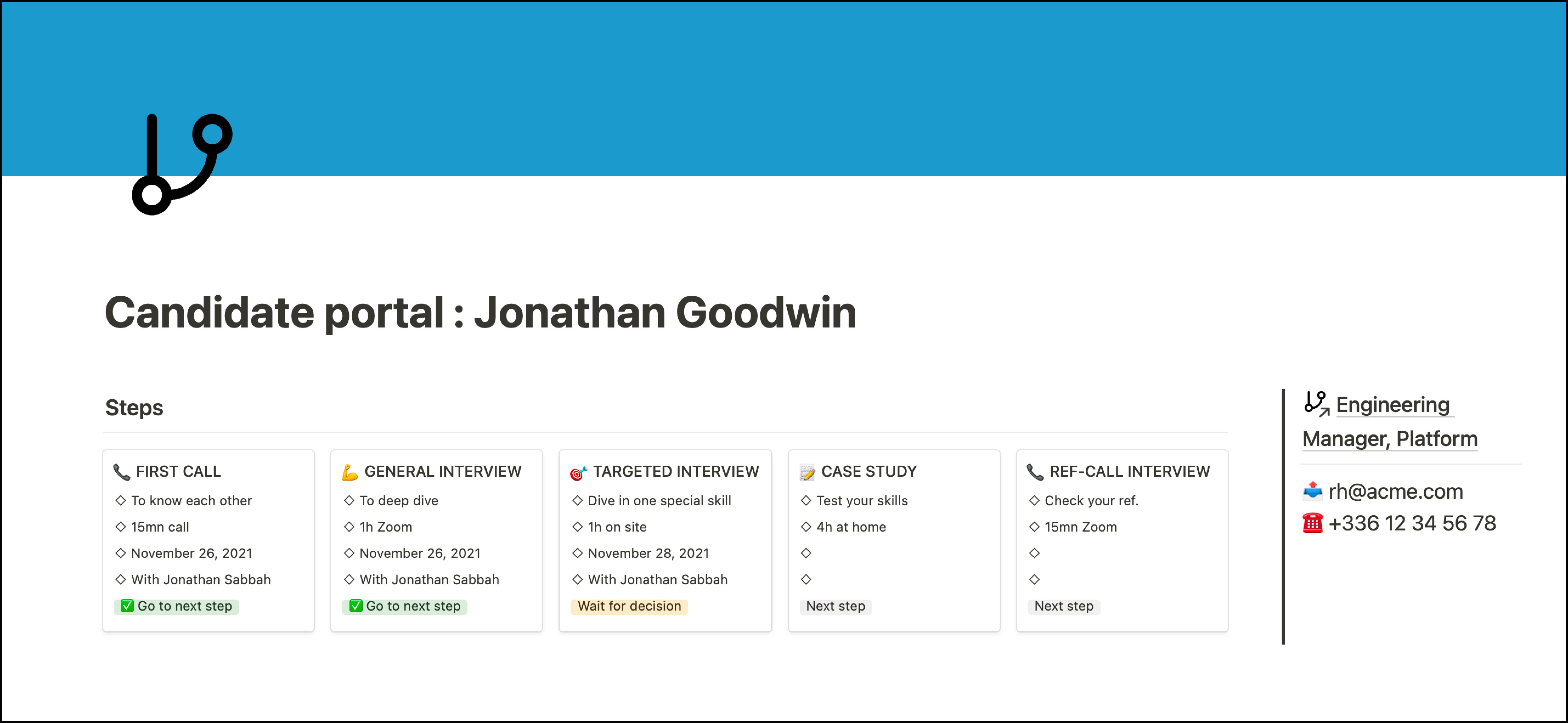 A Candidate Portal so candidates always know where they stand.